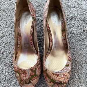 Nine West Multicolor Paisley Heels